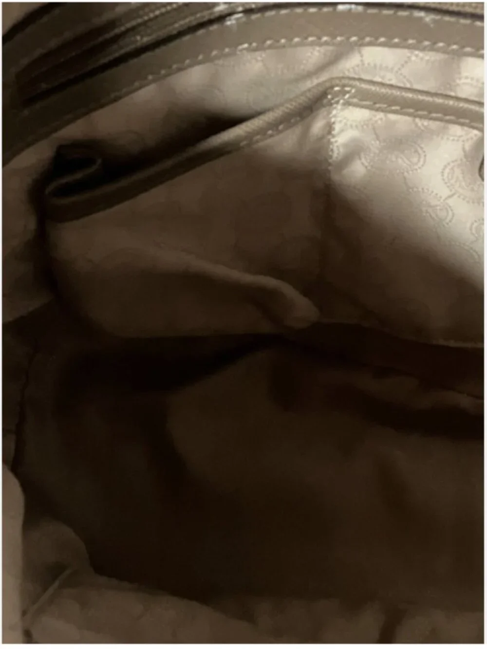 MICHAEL KORS JET SET TOP ZIP SAFFIANO LEATHER SHOULDER BAG DARK BEIGE OR TAUPE